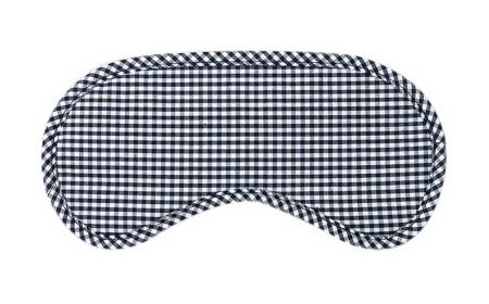 Black White Plaid Style Soft Breathable Cotton Eye Mask For Sleep Camping Travel