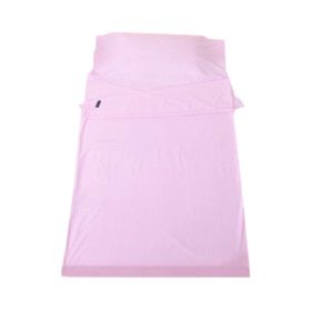 Cotton Travel And Camping Sheet Sleeping Bag Sleep Sack (Pink)