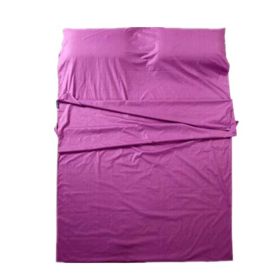 Cotton Travel And Camping Sheet Sleeping Bag Sleep Sack (Purple)