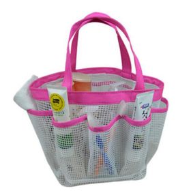 Outdoor Camping Quick Dry Mesh Shower Accessories Tote With Handle