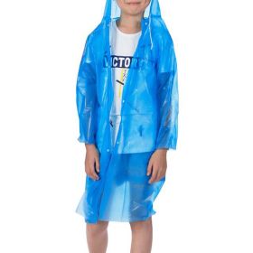 5 Pcs Plastic Disposable Raincoat Children Camping Rainwear Emergency Waterproof