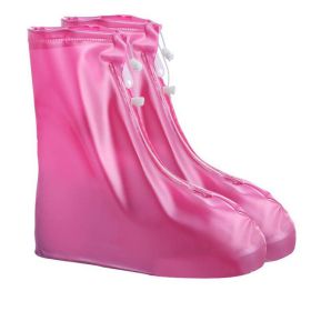 1pc Reusable Men And Women Rain Boots Cover Anti-Slip Wear-resistant Protective Cover Waterproof Layer (Color: B Red, size: XXL(43-44))